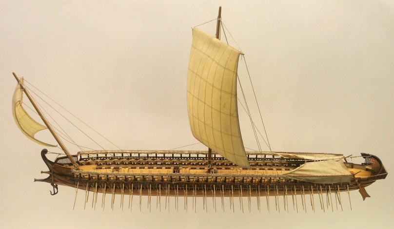 Model of a Greek Trireme used by Phoenicians