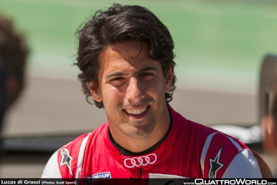 Lucas di Grassi racing for Audi in Formula E