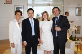 Celina Lafuente de Lavotha, Ribal Al-Assad, Claudia Abate-Debsat and her husband Pierre Debat, YCM, June 12, 2015