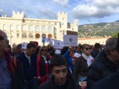 All gathered at the Palace Square in Monaco for the March for the Climate on Sunday, November 29, 2015 @CelinaLafuenteDeLavotha