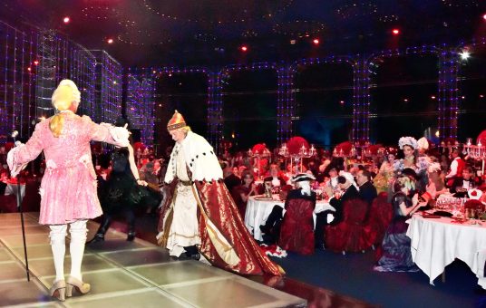 The Doge of Venice being greeted by Casanova at the Grand Masked Ball of Venice in Monte-Carlo 2017 @Iulian Giurca