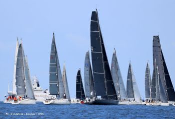 Competitors at departure of Palermo:Monte-Carlo regatta 2018 @Carloni-Raspar CVS